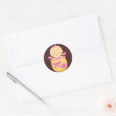 Bloempot Baby Envelope Seals Ronde Sticker (Envelop)