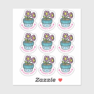 Bloempot Happy Mail Custom-Cut Vinyl Sticker