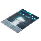 Bloempot Mason Jar & Blauwe Slingerlichtjes Rustie Notitieboek (Linkerzijde)