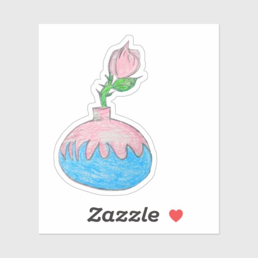 bloempot sticker (Vel)