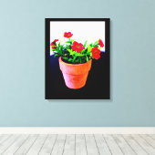 Bloempotje Canvas Afdruk (Insitu (Houten vloer))