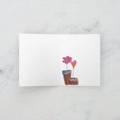 Bloempotten denken aan jou Notecard Kaart (Binnen)