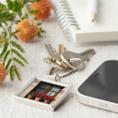 Bloempotten in het dorp sleutelhanger (Zijkant)