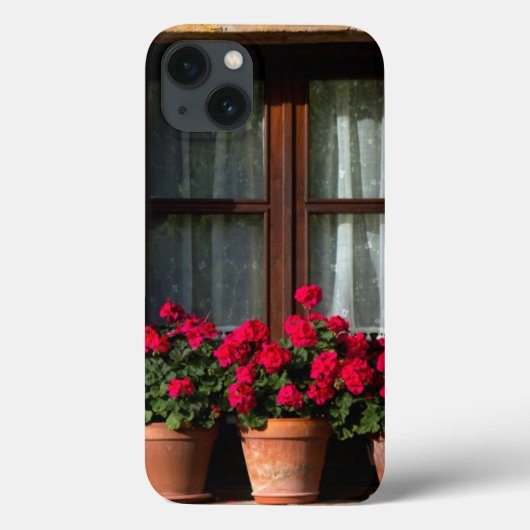 Bloempotten in het dorpsraam Case-Mate iPhone case (Achterkant)