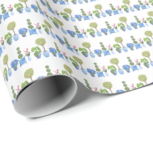 Bloempotten (op wit) inpakpapier (Rol Hoek)