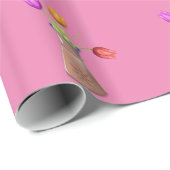 Bloempotten Patroon Cadeaupapier (Rol Hoek)