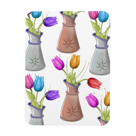 Bloempotten Patroon Magneet (Verticaal)