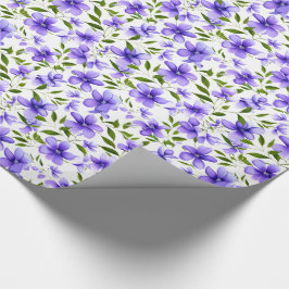 Bloempret Paarse Uniek Cadeaupapier