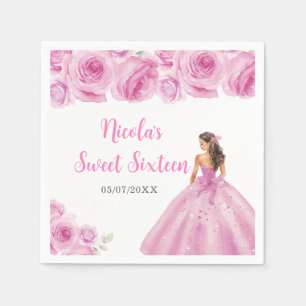 Bloemprinses in Lichtroze jurk Sweet Sixteen Servet
