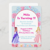 Bloemprinses verjaardag uitnodiging (Voorkant / Achterkant)