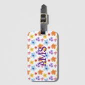 Bloemprint enkelzijdig Bagagelabel met Kaart slot (Voorkant (verticaal))