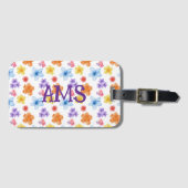 Bloemprint enkelzijdig Bagagelabel met Kaart slot (Voorkant (horizontaal))