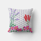 Bloemprint gooi kussen,  bloemkussen, kussen (Voorkant)