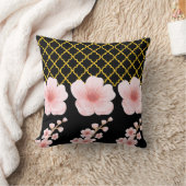 Bloemprint gooi kussen,  bloemkussen, kussen (Deken)