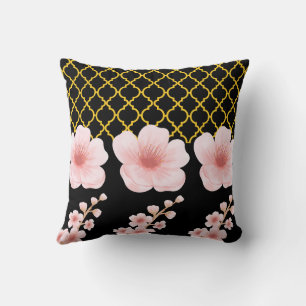 Bloemprint gooi kussen, bloemkussen, kussen