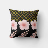 Bloemprint gooi kussen,  bloemkussen, kussen (Voorkant)