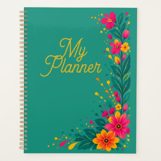Bloemprint Teal Planner (Voorkant)