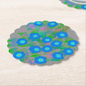 Bloemprint voor lente en zomer kartonnen onderzetters (Gekanteld)