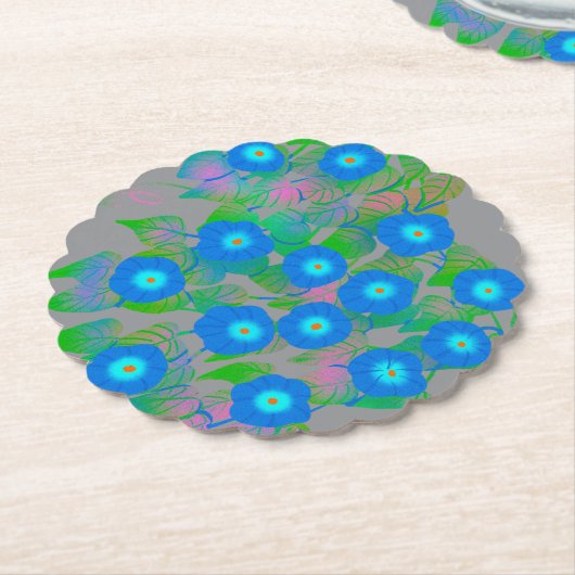 Bloemprint voor lente en zomer kartonnen onderzetters (Gekanteld)