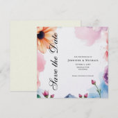 Bloemprofessioneel Minimalistisch Modern Eenvoudig Save The Date (Voorkant / Achterkant)