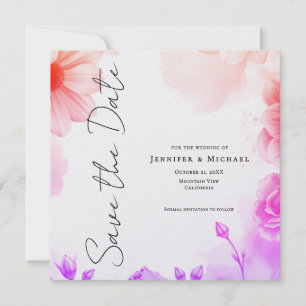 Bloemprofessioneel Minimalistisch Modern Eenvoudig Save The Date