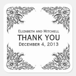  bloemrand Dank u Stickers