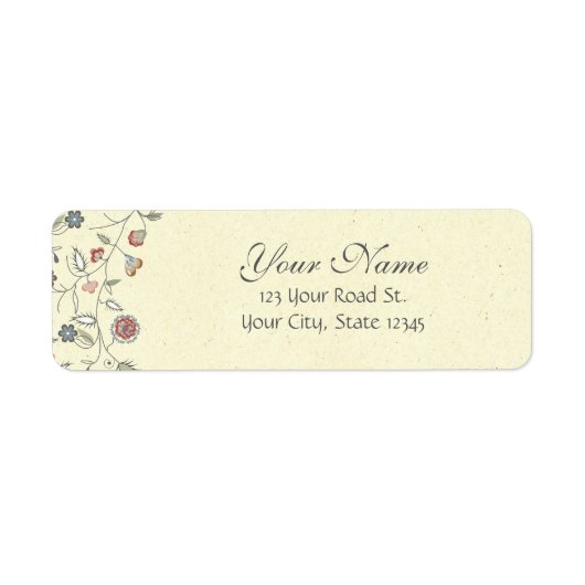 bloemrand etiket (Voorkant)