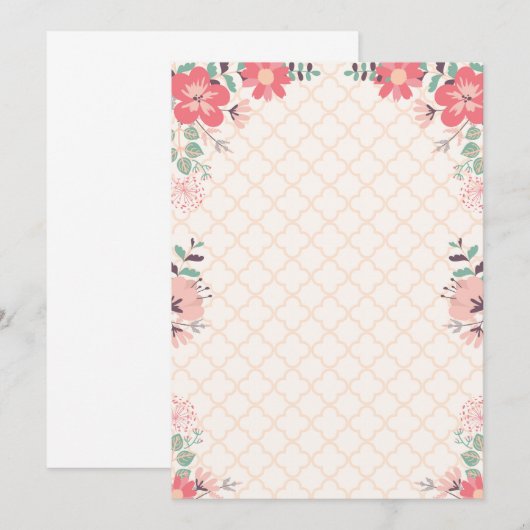 bloemrand kaart (Voorkant / Achterkant)