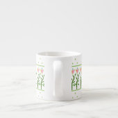  bloemrand van gestileerde tulpen espresso kop (Achterkant)