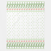  bloemrand van gestileerde tulpen fleece deken (Voorkant)