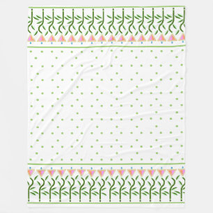  bloemrand van gestileerde tulpen fleece deken