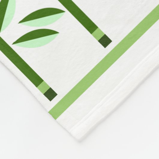  bloemrand van gestileerde tulpen fleece deken (Hoek)