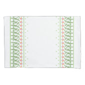 bloemrand van gestileerde tulpen kussensloop (Voorkant-Links)