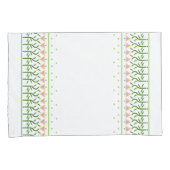 bloemrand van gestileerde tulpen kussensloop (Voorkant-Rechts)