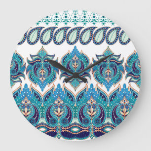  bloemranden:  Paisley Design Grote Klok
