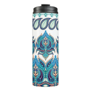 bloemranden: Paisley Design Thermosbeker