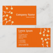 Bloemregeling - Oranje FF6600 Visitekaartje (Voorkant / Achterkant)