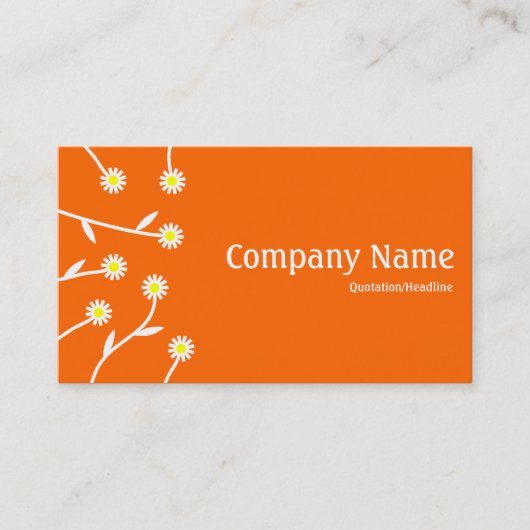Bloemregeling - Oranje FF6600 Visitekaartje (Voorkant)