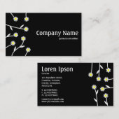 Bloemregeling - zwart visitekaartje (Voorkant / Achterkant)