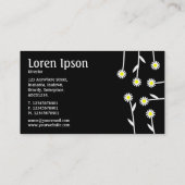 Bloemregeling - zwart visitekaartje (Achterkant)