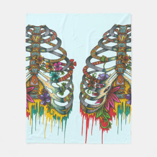 Bloemribbenkast Fleece Deken