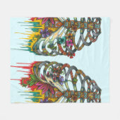 Bloemribbenkast Fleece Deken (Voorkant (Horizontaal))