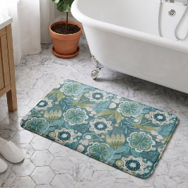 Bloemrijk Boho Botanisch Patroon Badmat