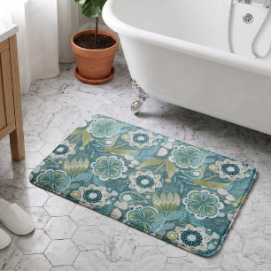 Bloemrijk Boho Botanisch Patroon Badmat
