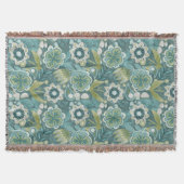 Bloemrijk boho botanisch patroon deken (Voorkant)