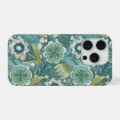 Bloemrijk Boho Botanisch Patroon iPhone Hoesje (Achterkant horizontaal)