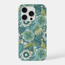 Bloemrijk Boho Botanisch Patroon iPhone 15 Pro Case