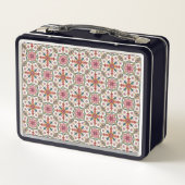 Bloemrijk Boho-patroon in rood, roze en turquoise (Achterkant)