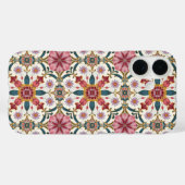 Bloemrijk Boho-patroon in rood, roze en turquoise Case-Mate iPhone Case (Achterkant (horizontaal))