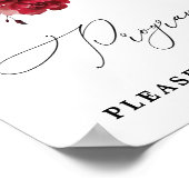 Bloemrijk Bourgondië Programma's Bord Poster (Hoek)